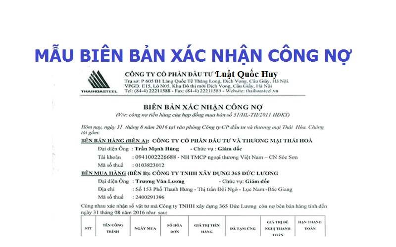Các bước viết biên bản xác nhận công nợ