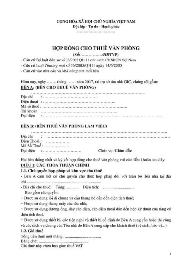 Những nội dung cần có