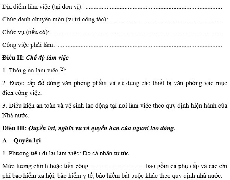 Điều 2: Thời giờ làm việc 