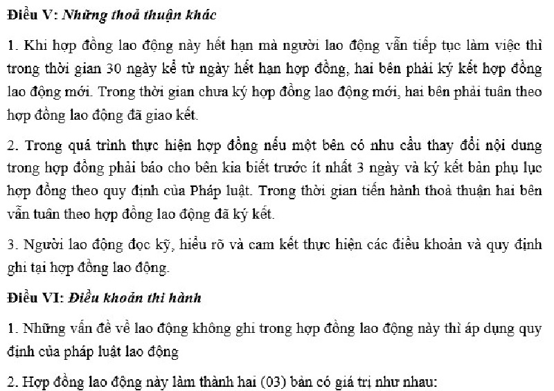Điều 7: Chấm dứt hợp đồng cộng tác viên 