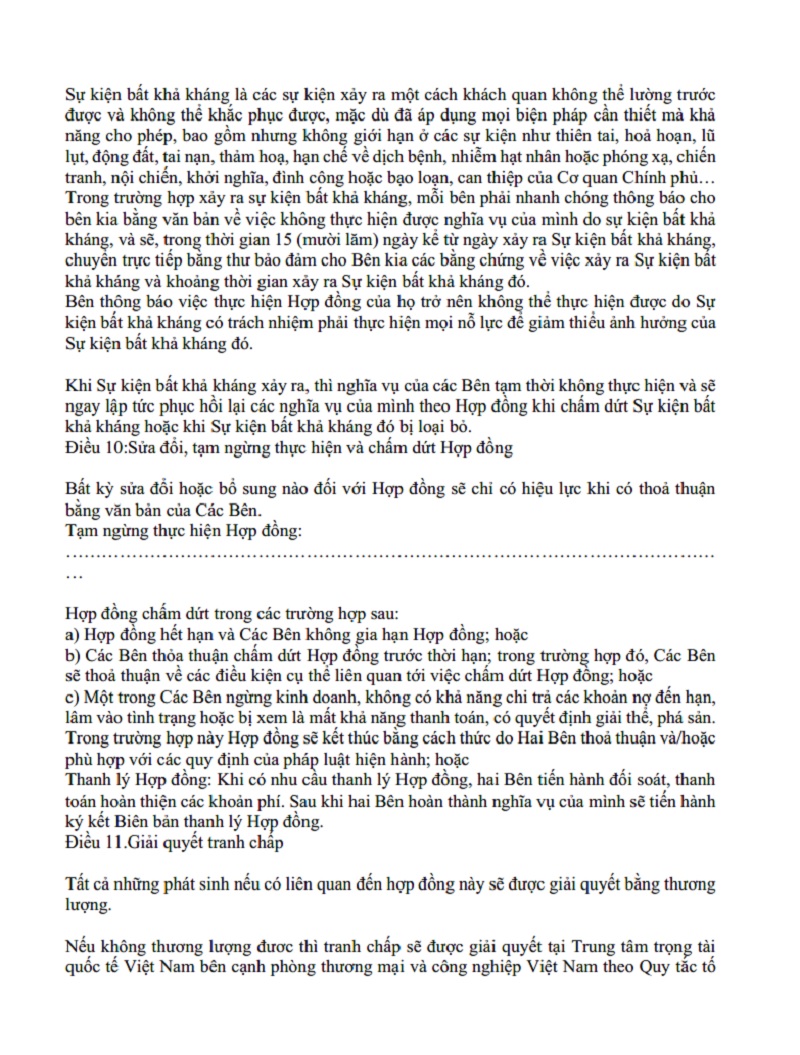 Sửa đổi, tạm ngừng thực hiện hoạt động và chấm dứt hoạt động 