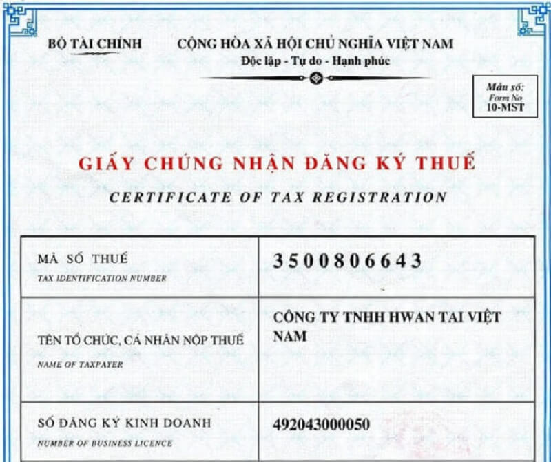 Trọn bộ thông tin giấy chứng nhận đăng ký thuế cần biết hiện nay